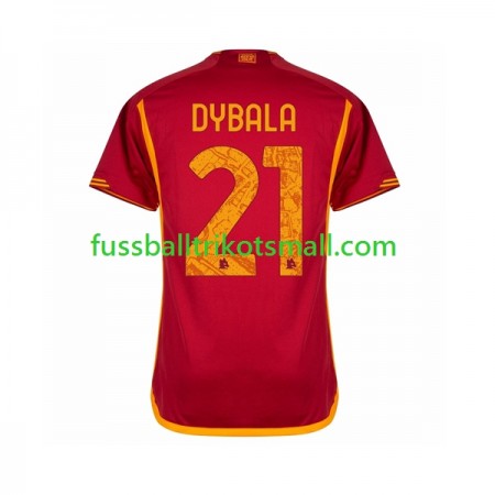 Fußballtrikots AS Rom Paulo Dybala 21 2023-2024 Kurzarm Heimtrikotsatz kaufen